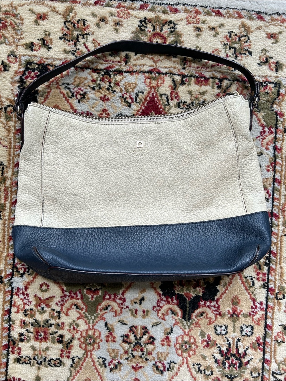 Kate Spade navy and cream leather bag